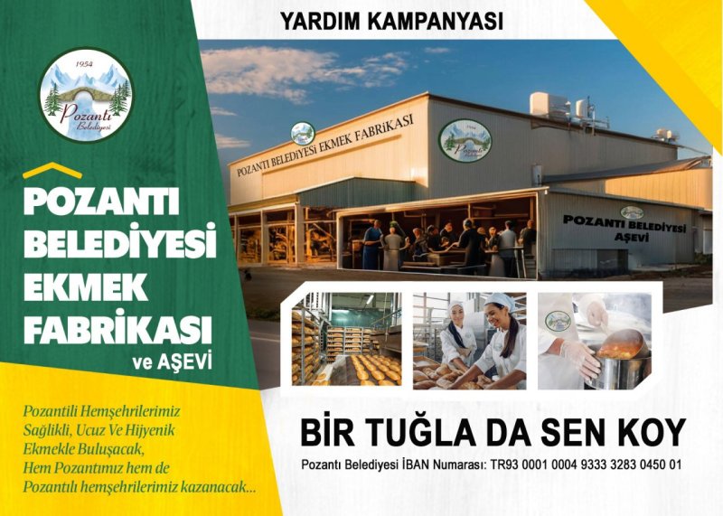 Pozantı Belediyesi'nden "Bir Tuğla da Sen Koy" Kampanyası